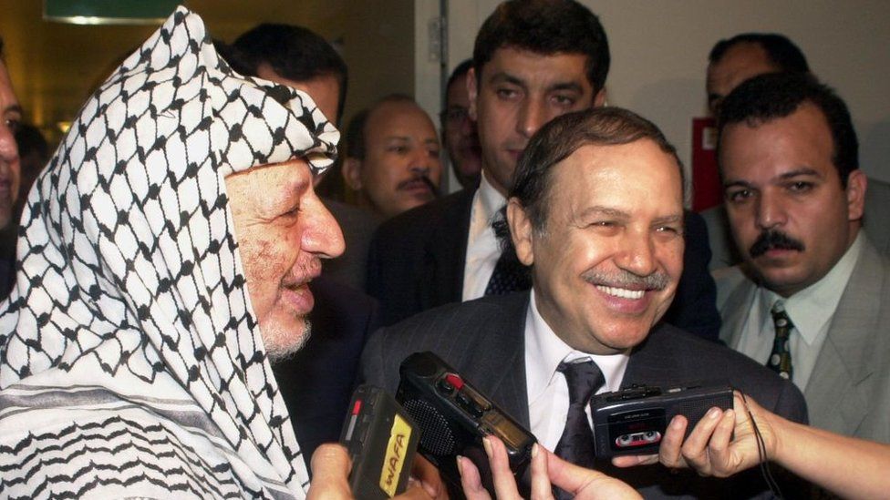 Yasser Arafat and Abdelaziz Bouteflika