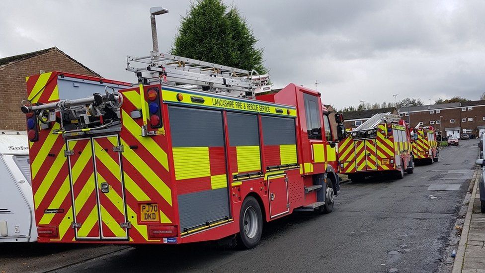 Firefighters in Skelmersdale