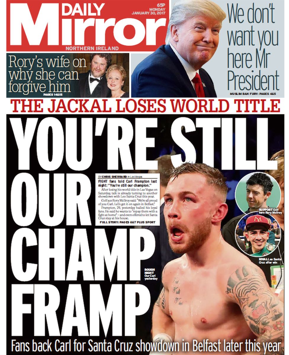 Newspaper review Our champ Framp and parking tickets BBC News