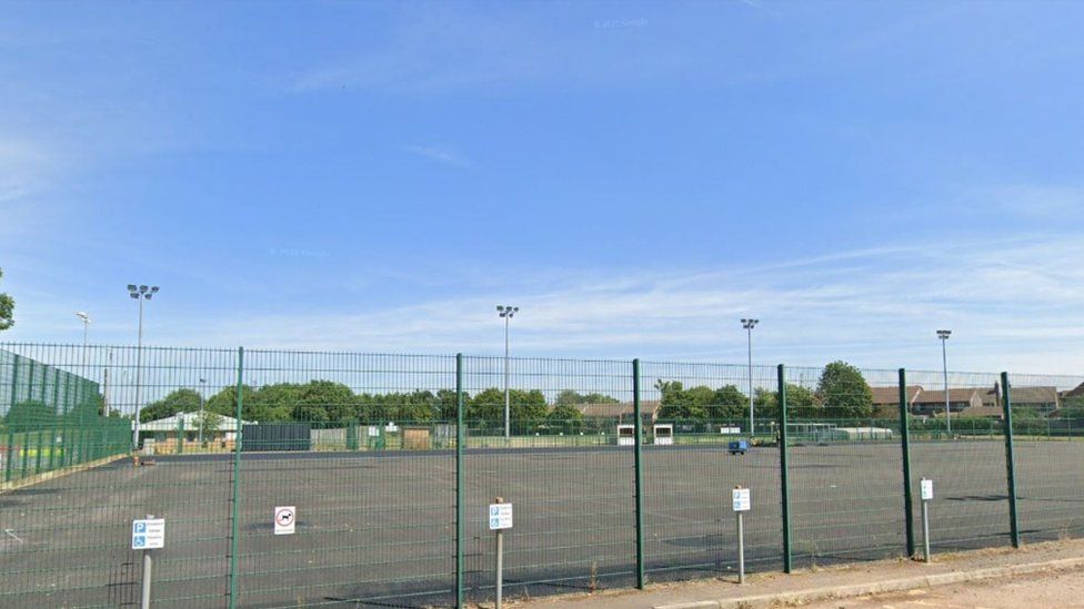 Floodlit sports pitches at Yate Outdoor Sports Complex