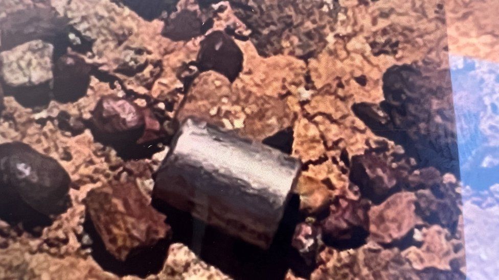 A handout image of the found radioactive capsule