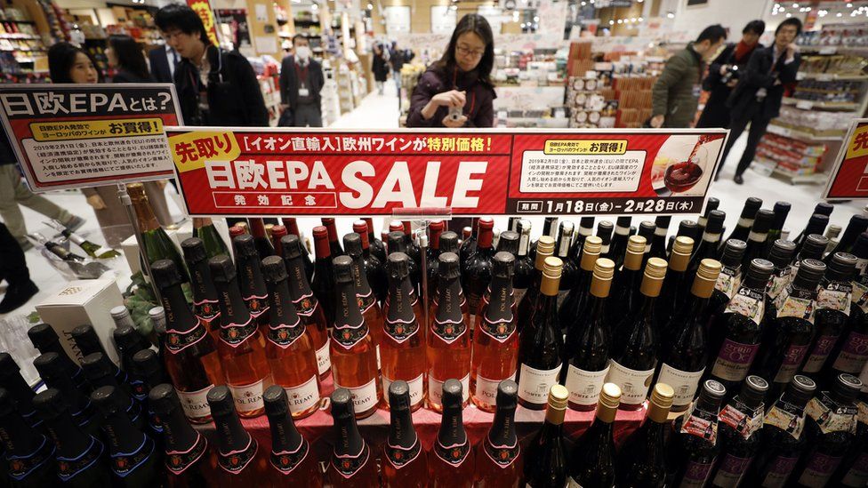 Japanese supermarket offering cheaper imported wine to mark the deal