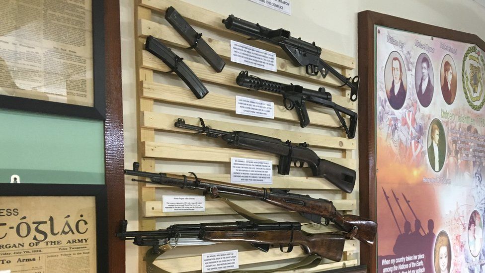 Firearms on a wall