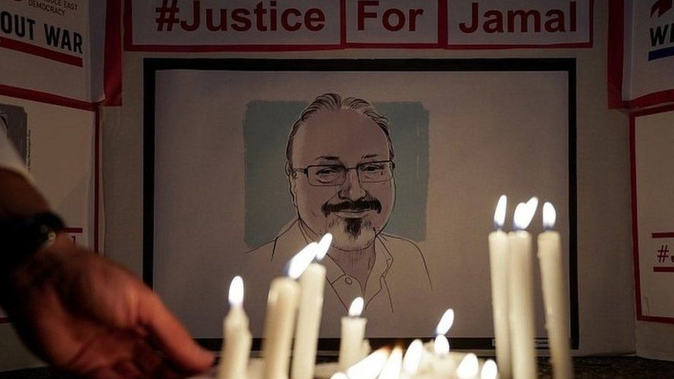 A vigil for Jamal Khashoggi in the US