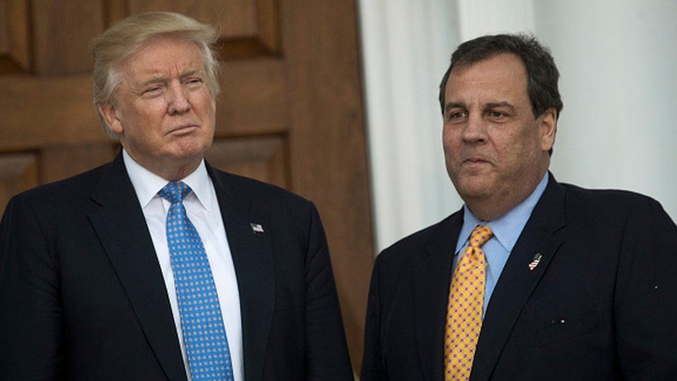 President Trump and former New Jersey Governor Chris Christie