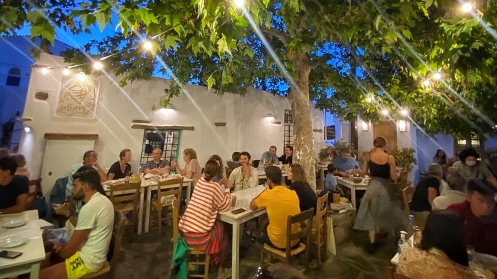 Spyros Bellas's restaurant in Tinos