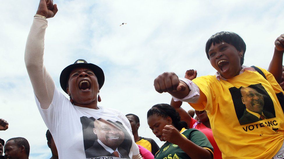 Pro Zuma demonstrators at an Nkandla protest