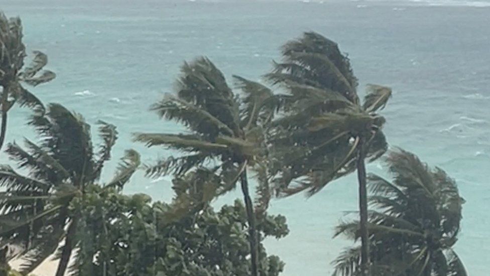 Typhoon Mawar hits north of Guam