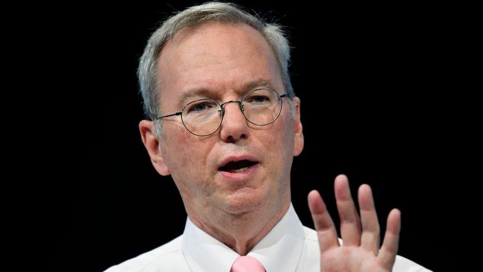 Eric Schmidt steps down as boss of Google owner - BBC News