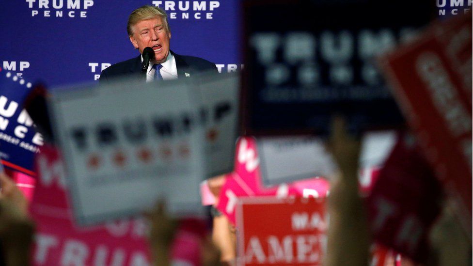 Republican U.S. presidential nominee Donald Trump holds a campaign rally in Fletcher, North Carolina, U.S. October 21, 2016