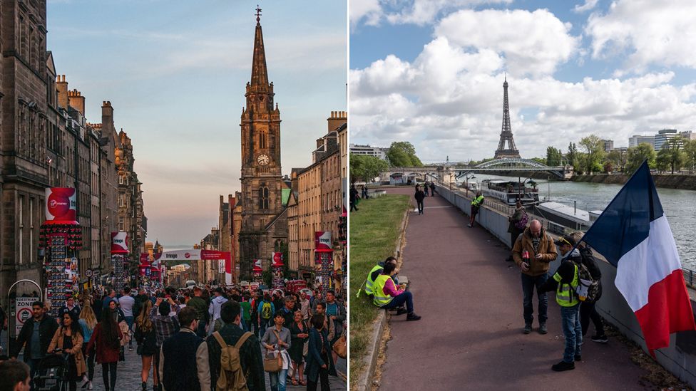 Composite of Edinburgh and Paris