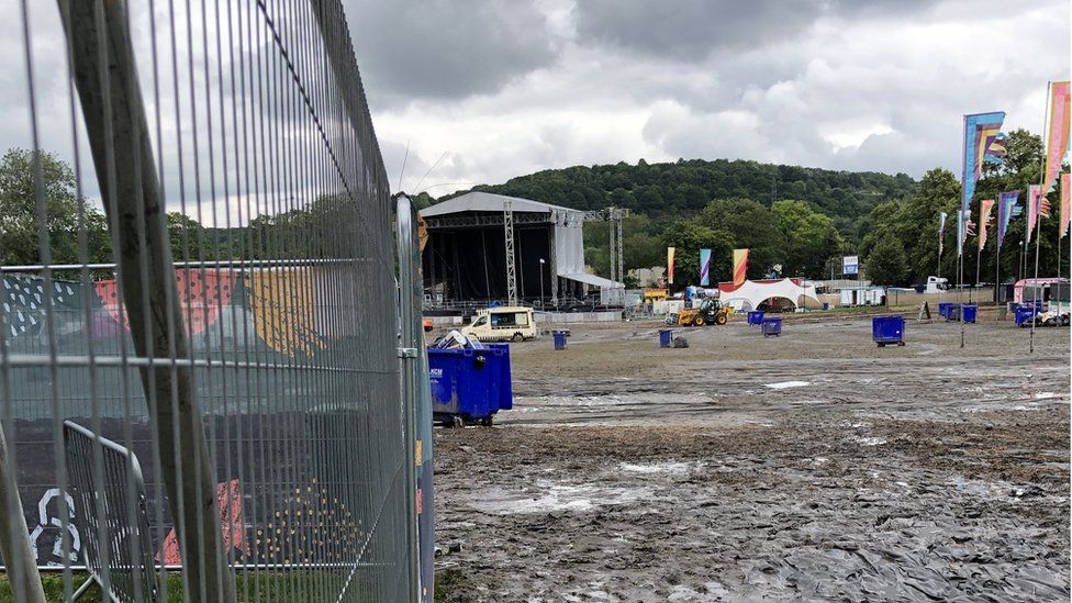 The muddy site at Hillsborough Park following the three-day festival