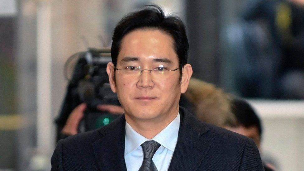Lee Jae-yong, vice chairman of Samsung Group, arrives at the office of the Independent Counsel for questioning in Seoul, South Korea, 13 February 2017