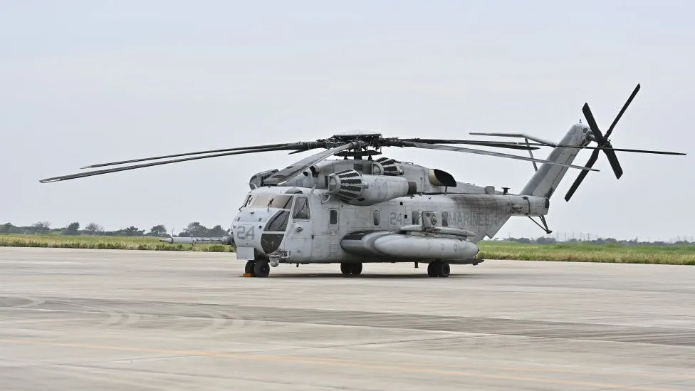 Missing US Marine helicopter carrying five found