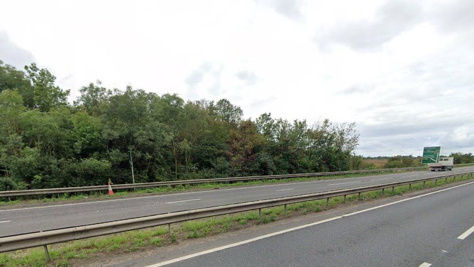 A14 in Suffolk