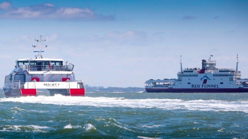 Red Jet and Red Funnel vehicle ferry