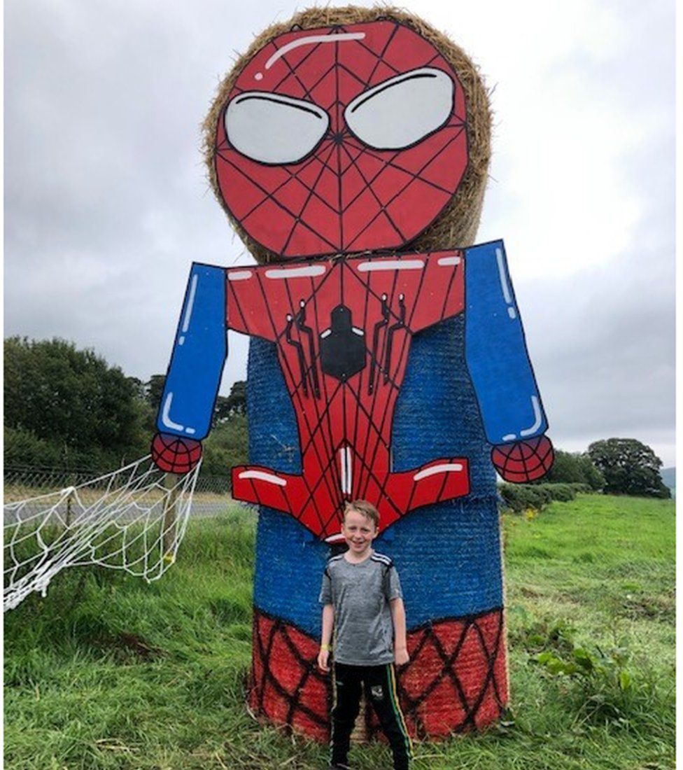 Jude McSorley with Spiderman