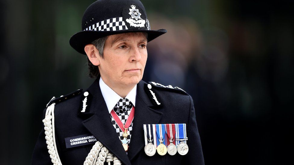 Cressida Dick at a passing-out parade at the Metropolitan Police Academy in London in 2017