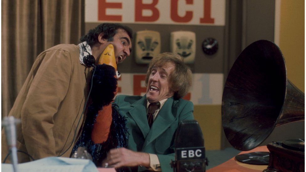 Billy Dainty, Rod Hull and Emu in 1976