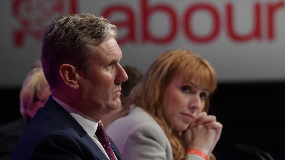 Sir Keir Starmer and Angela Rayner at the labour Party conference, Brighton, S