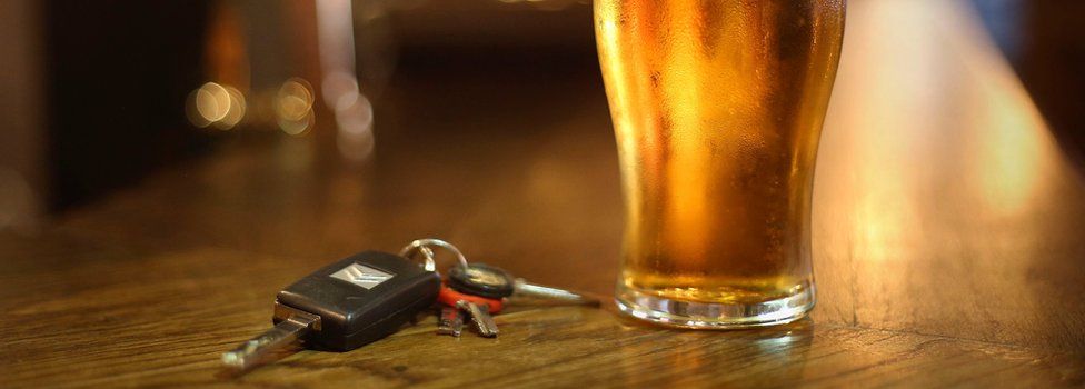 Car keys and pint