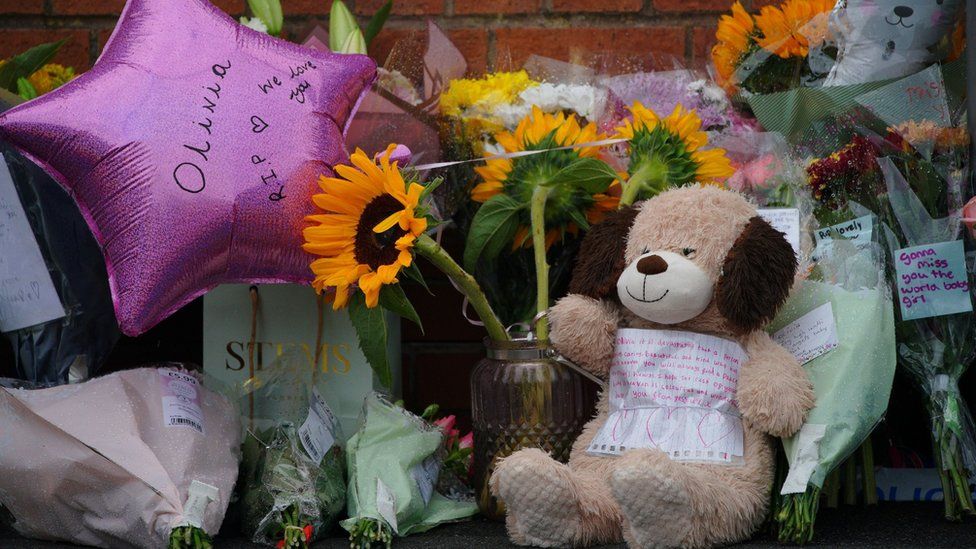 Floral tributes to Olivia Pratt-Korbel
