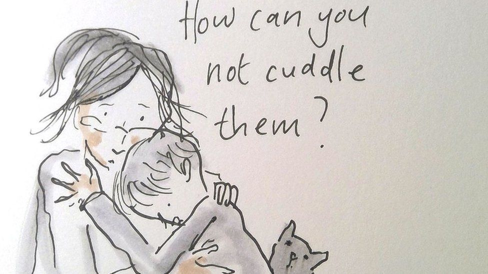 Cuddle illustration