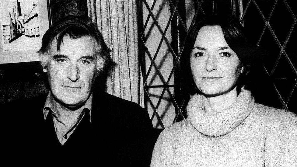 Ted Hughes and wife Carol