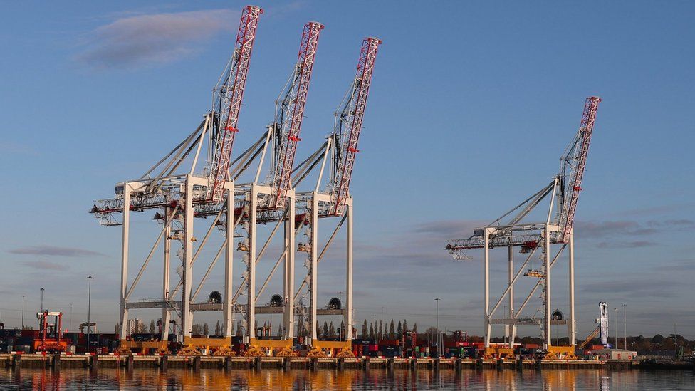Dock cranes in Southampton