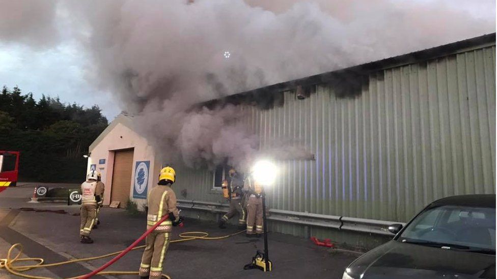 Bridport business premises wrecked in trading estate fire BBC News