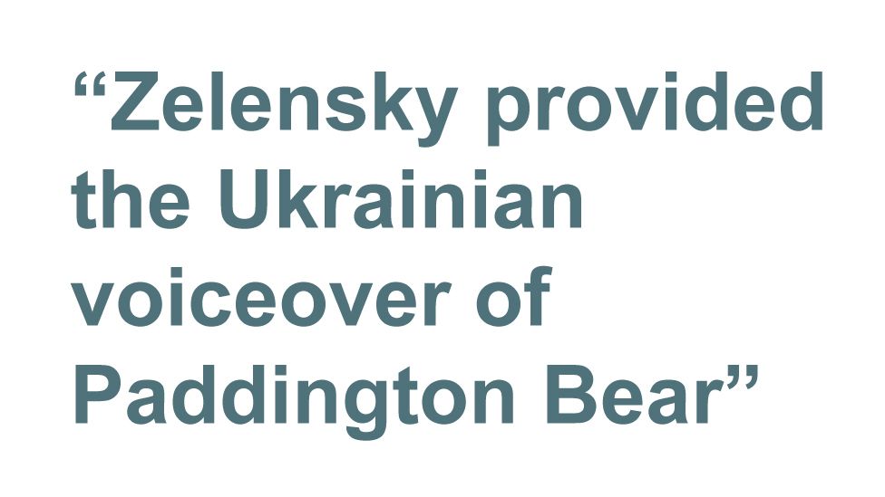 Quotebox: Zelensky provided the Ukrainian voiceover of Paddington Bear