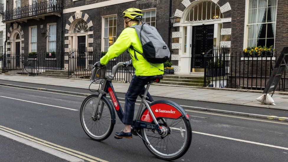 Person cycling