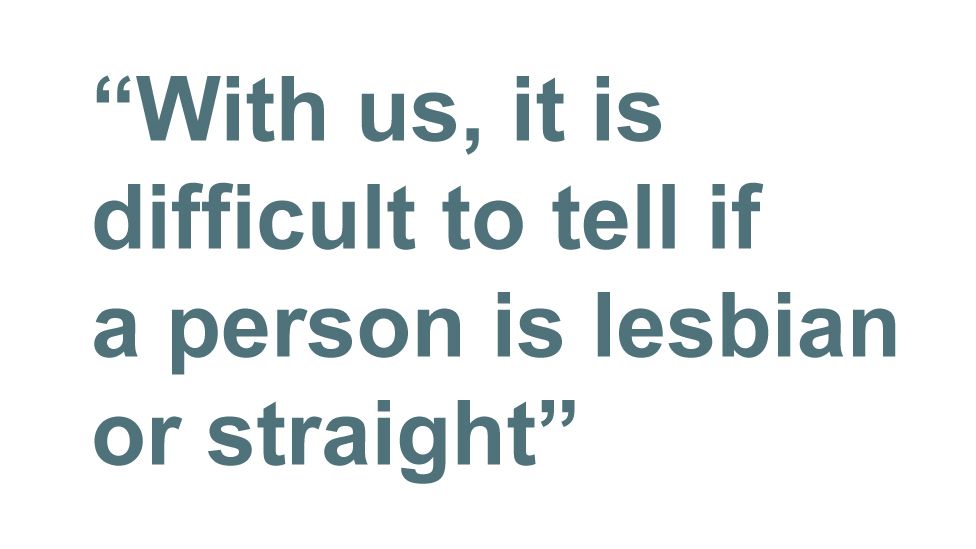 Quotebox: with us it is difficult to tell if a person is lesbian or straight