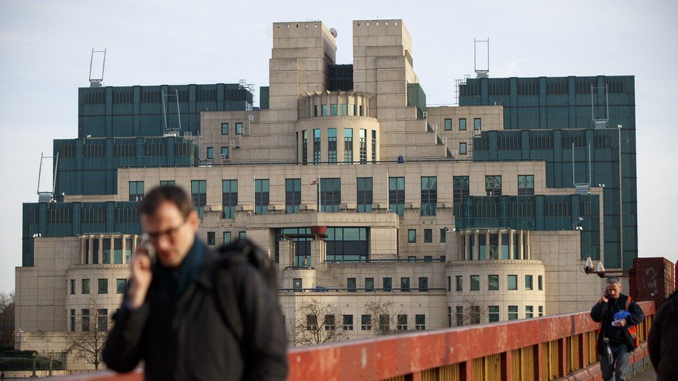 A general view of the British Secret Intelligence Service (SIS), commonly known as MI6's headquarters at Vauxhall Cross in London