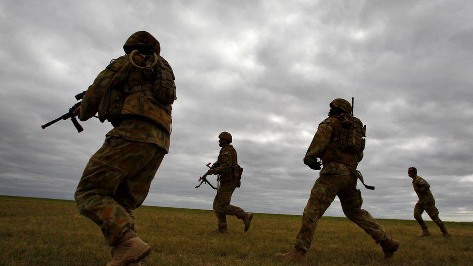 Australia special forces conduct an exercise in Melbourne