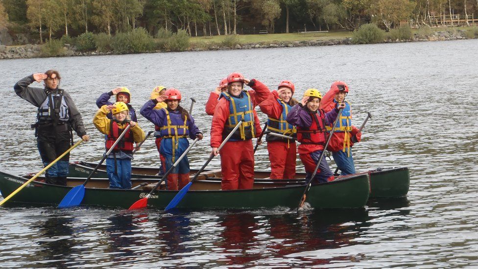 Pupils at the outdoor centre