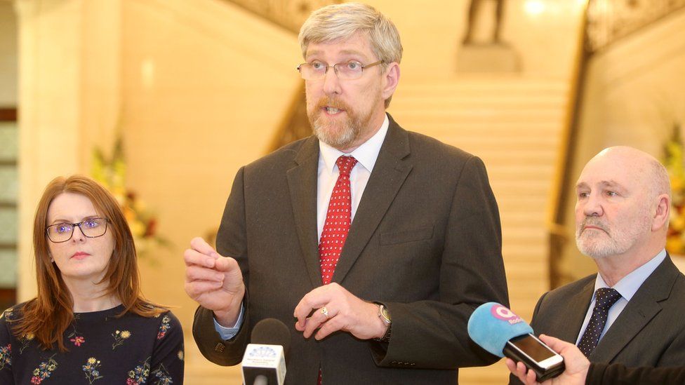 John O'Dowd with Sinn Féin colleagues