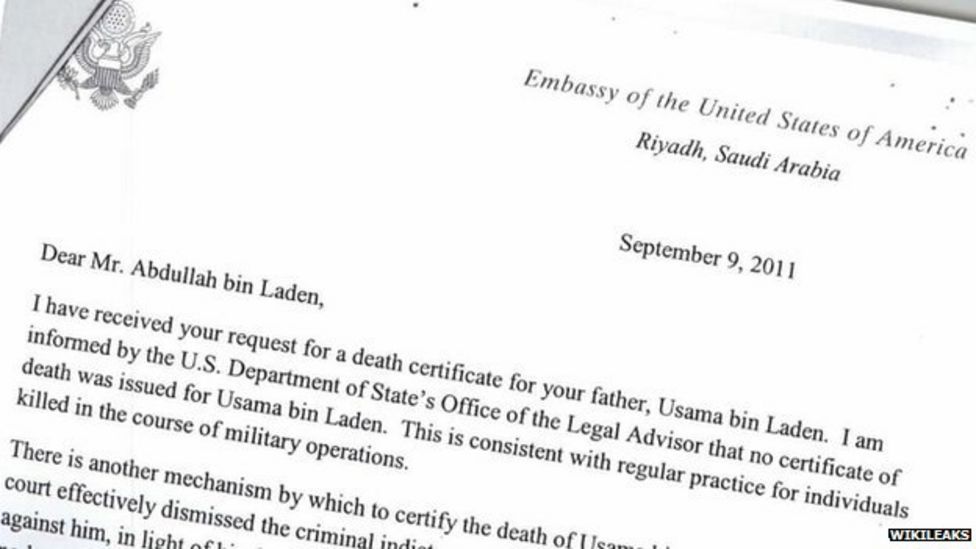 Bin laden letter to america