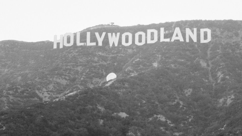 The iconic sign in the Hollywood hills
