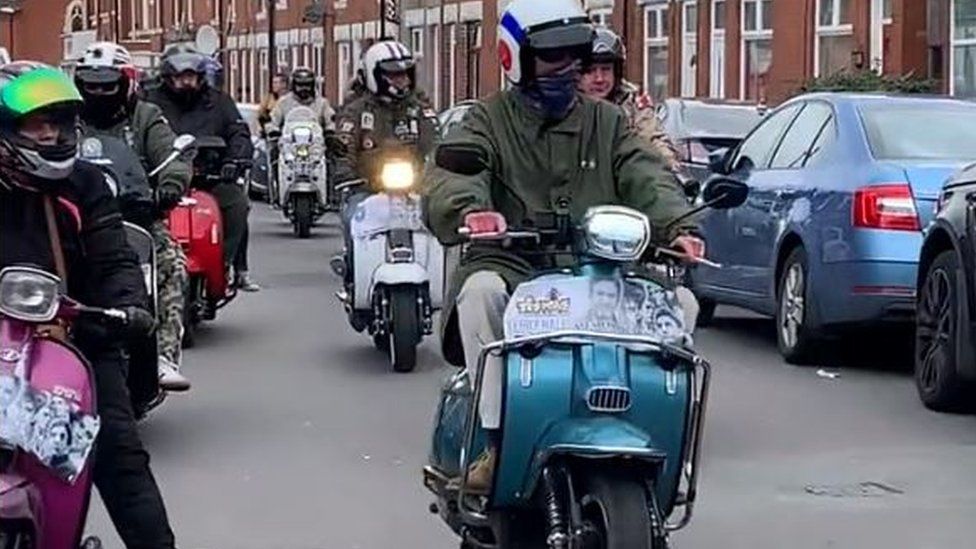 Terry Hall Coventry scooter rideout pays tribute to singer BBC News