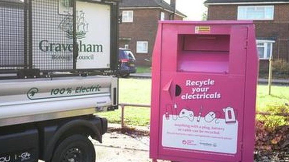 Electronics recycling bank in Gravesend