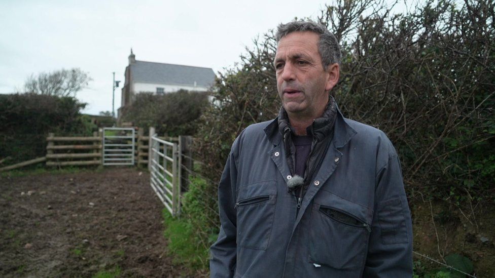 Farmer Andrew said they were resigned to the footpath on their land in Cornwall