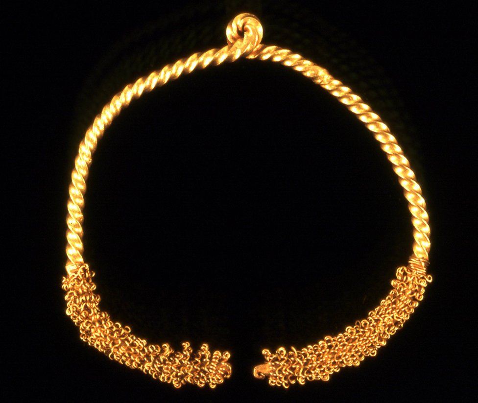 This 19th Century Asante gold neck torc is at the British Museum