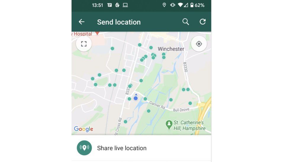 WhatsApp share location
