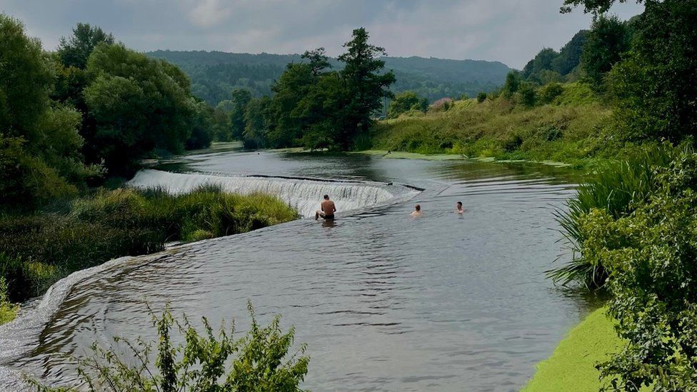 Hundreds of people were bathing in this river near Bath last weekend