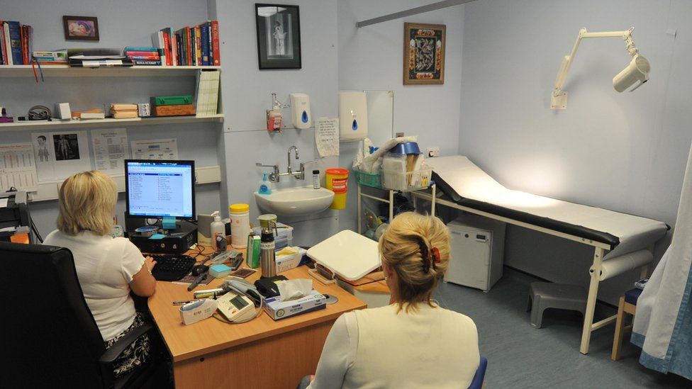 Woman attends GP appointment