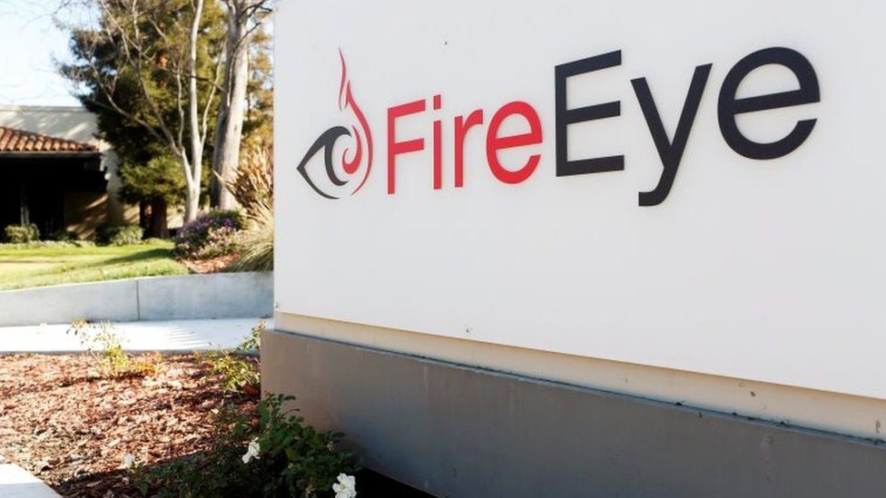 FireEye logo outside the company's headquarters in Mipitas, California. File photo