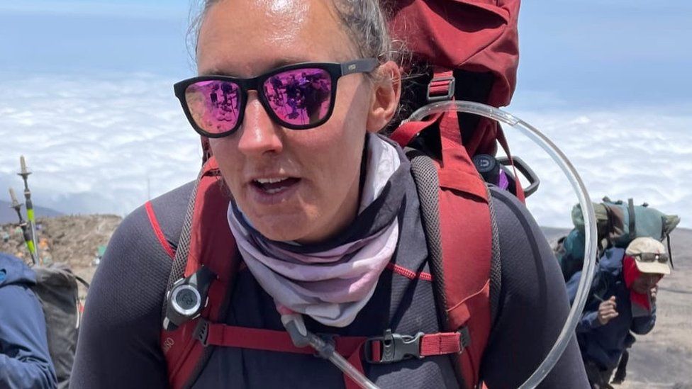 Lara Bundock on a fundraising climb of Kilimanjaro