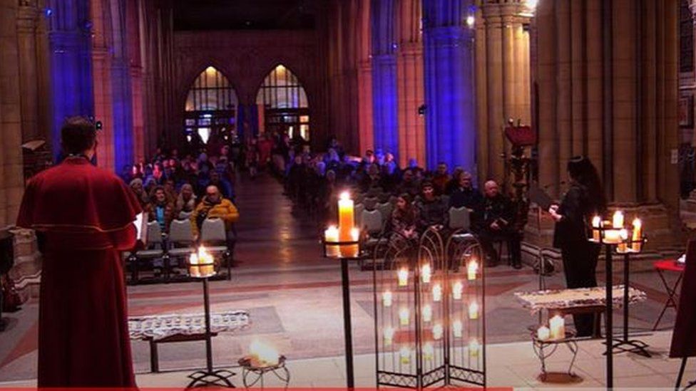 the vigil at Truro Cathedral