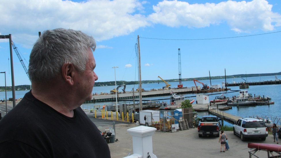 Ship pilot Bob Peacock guides vessels into the port of Eastport. His business was hurt when the shipment of cows to Turkey stopped in 2014.